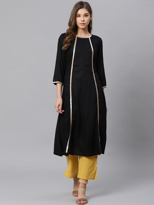 sequined a-line kurta - 17376951 - Very Small Image - 1