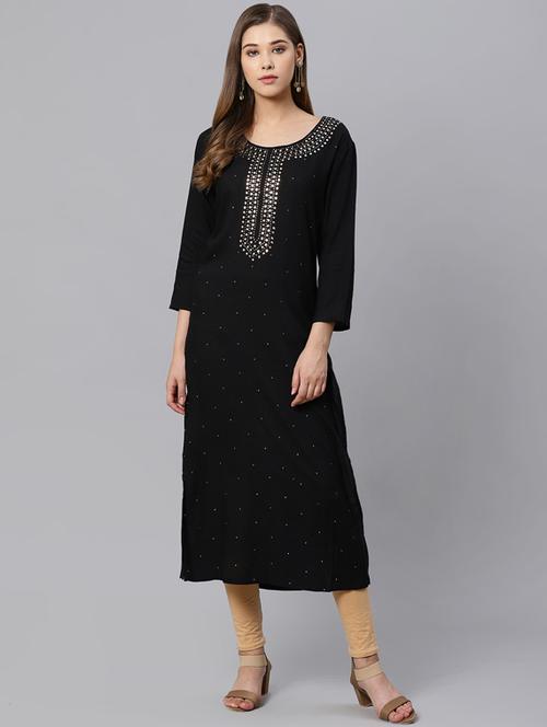 embellished straight kurta - 17376955 - Very Small Image - 1