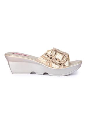 gold slip on wedges - 17377044 - Standard Image - 2