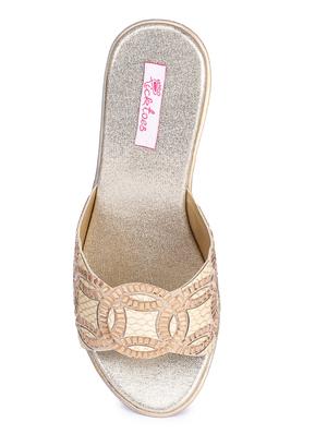 gold slip on wedges - 17377044 - Standard Image - 4