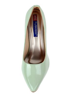 green slip on pumps - 17377155 - Standard Image - 4