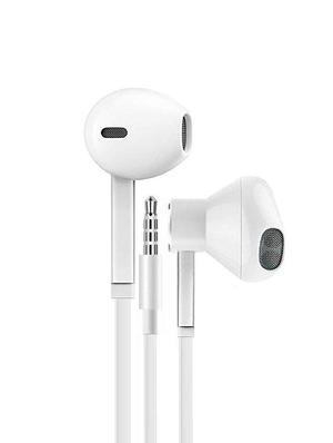 bamboo wired earphones with 3.5 mm headphone plug, white - 17377531 - Standard Image - 3