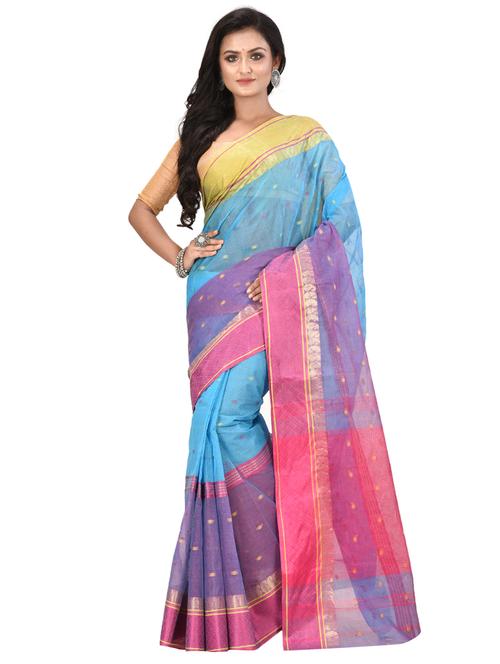 self design tant saree - 17377729 - Standard Image - 1