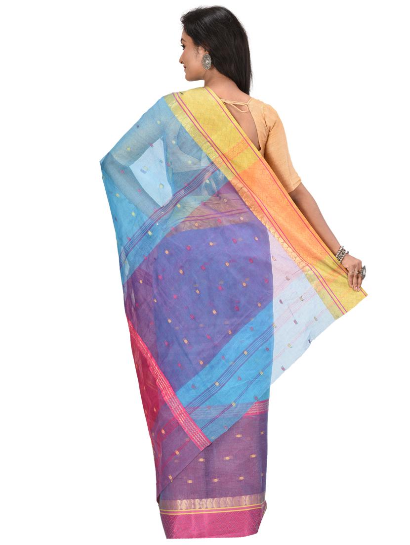 self design tant saree - 17377729 - Zoom Image - 2