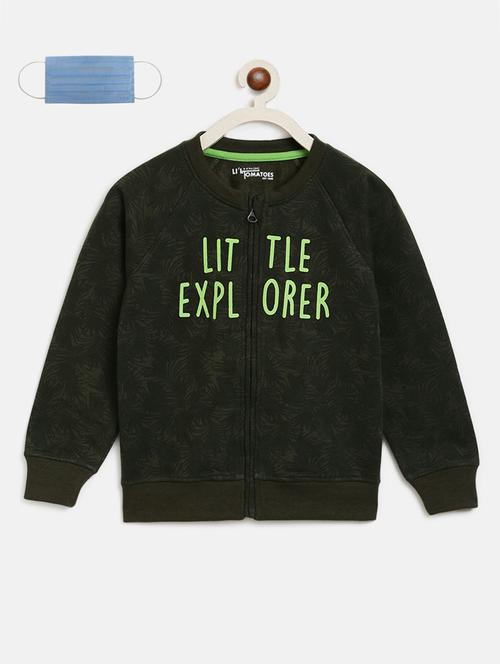 green fleece sweatshirt - 17377791 - Standard Image - 1