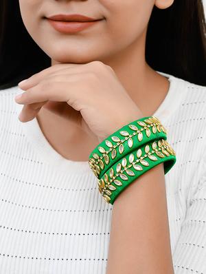 green brass bangle - 17377844 - Standard Image - 5