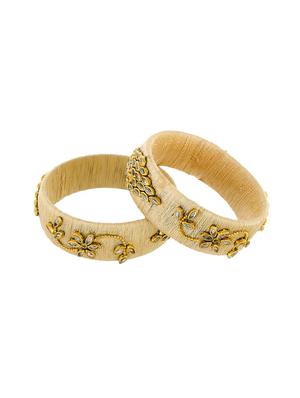 beige brass bangle - 17377911 - Standard Image - 2