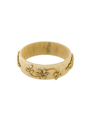 beige brass bangle - 17377911 - Standard Image - 3