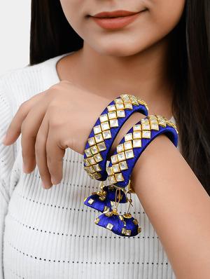 blue brass bangle - 17377935 - Standard Image - 6