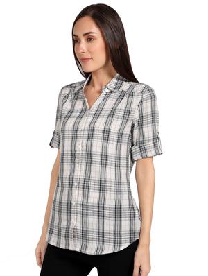 roll up sleeved checkered shirt - 17377960 - Standard Image - 2