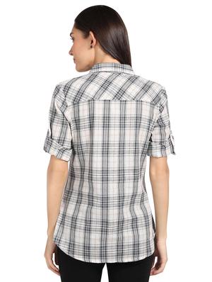 roll up sleeved checkered shirt - 17377960 - Standard Image - 3