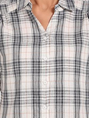 roll up sleeved checkered shirt - 17377960 - Standard Image - 5