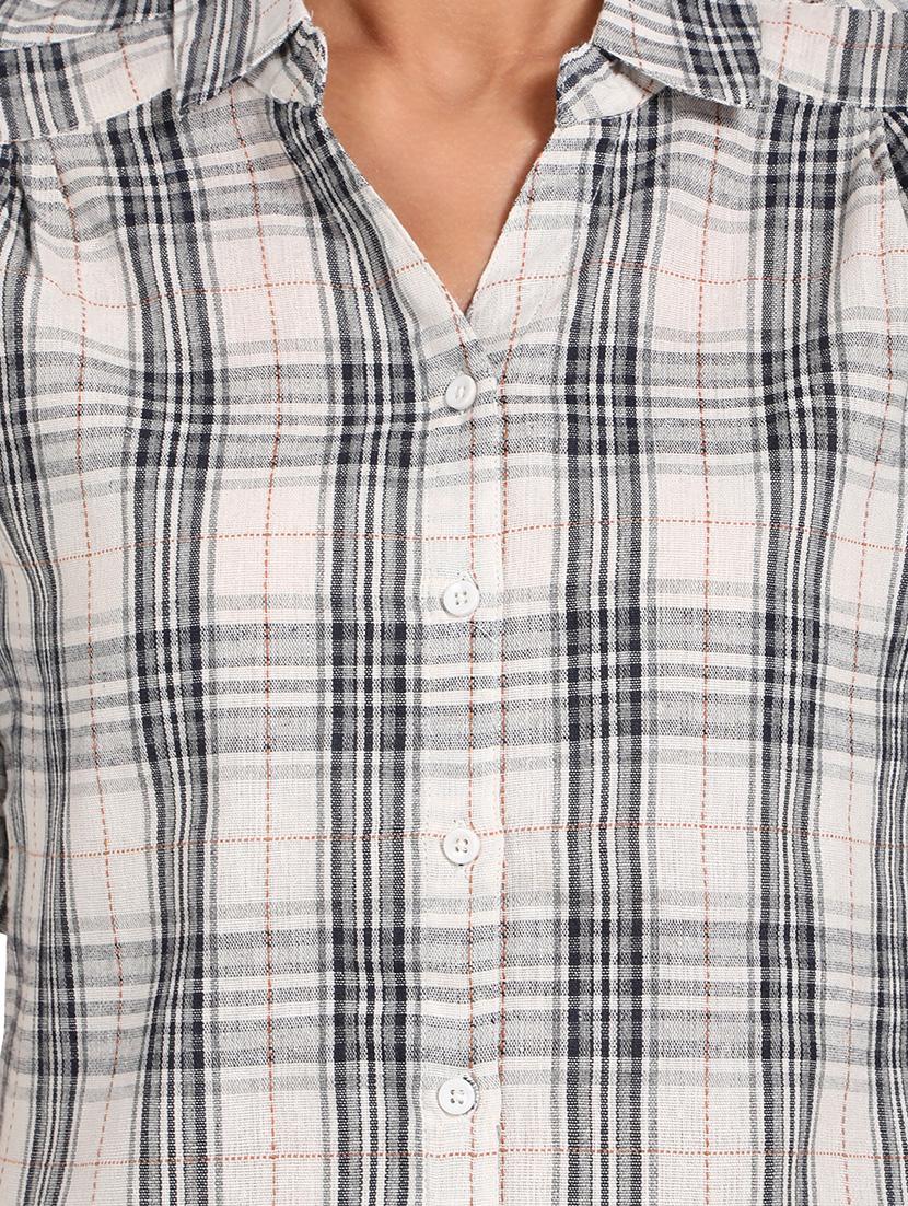 roll up sleeved checkered shirt - 17377960 - Zoom Image - 5