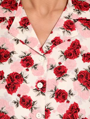 tie front floral shirt - 17377961 - Standard Image - 4