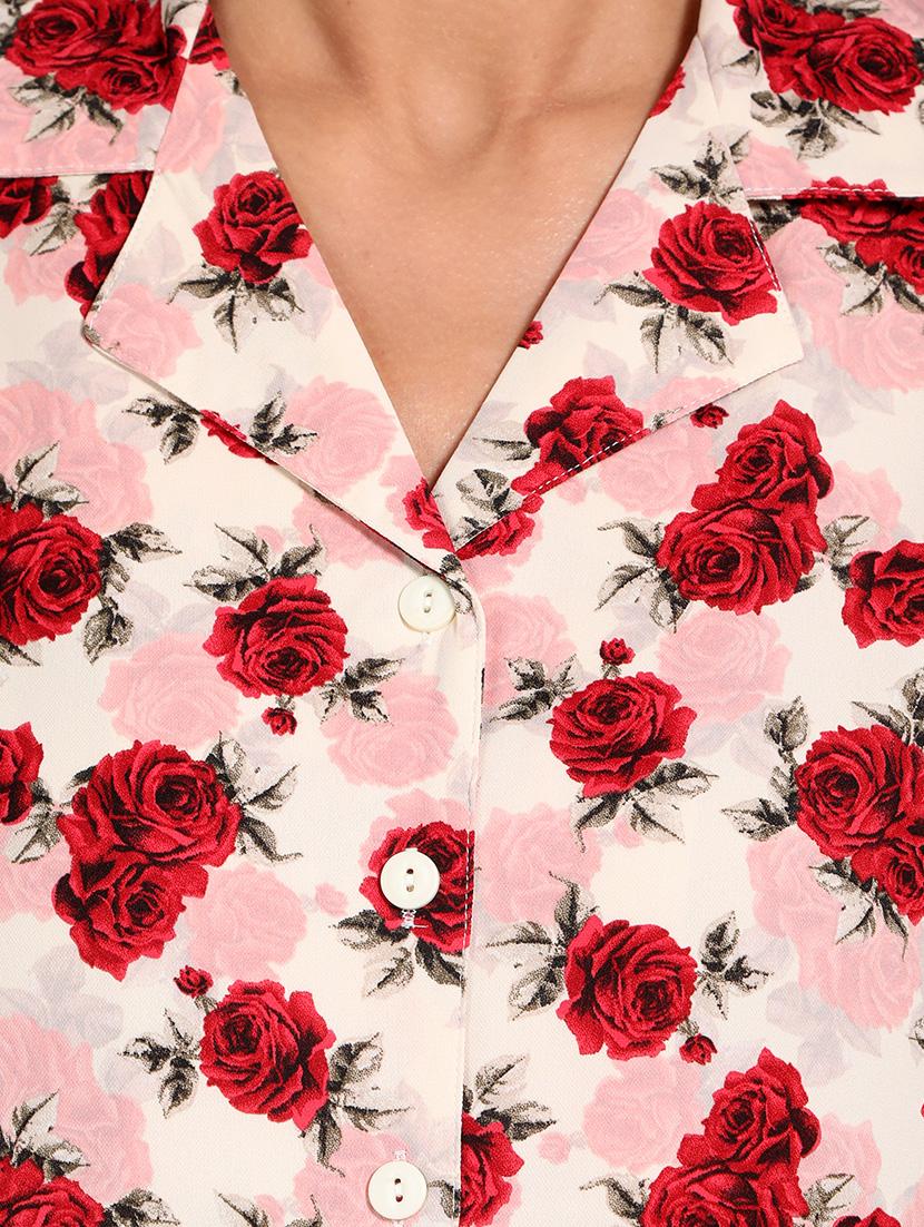 tie front floral shirt - 17377961 - Zoom Image - 4