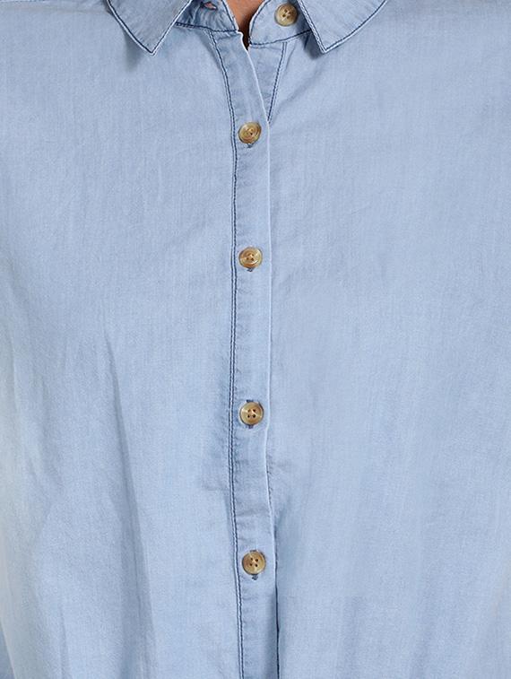 tie front solid shirt - 17377962 - Zoom Image - 5