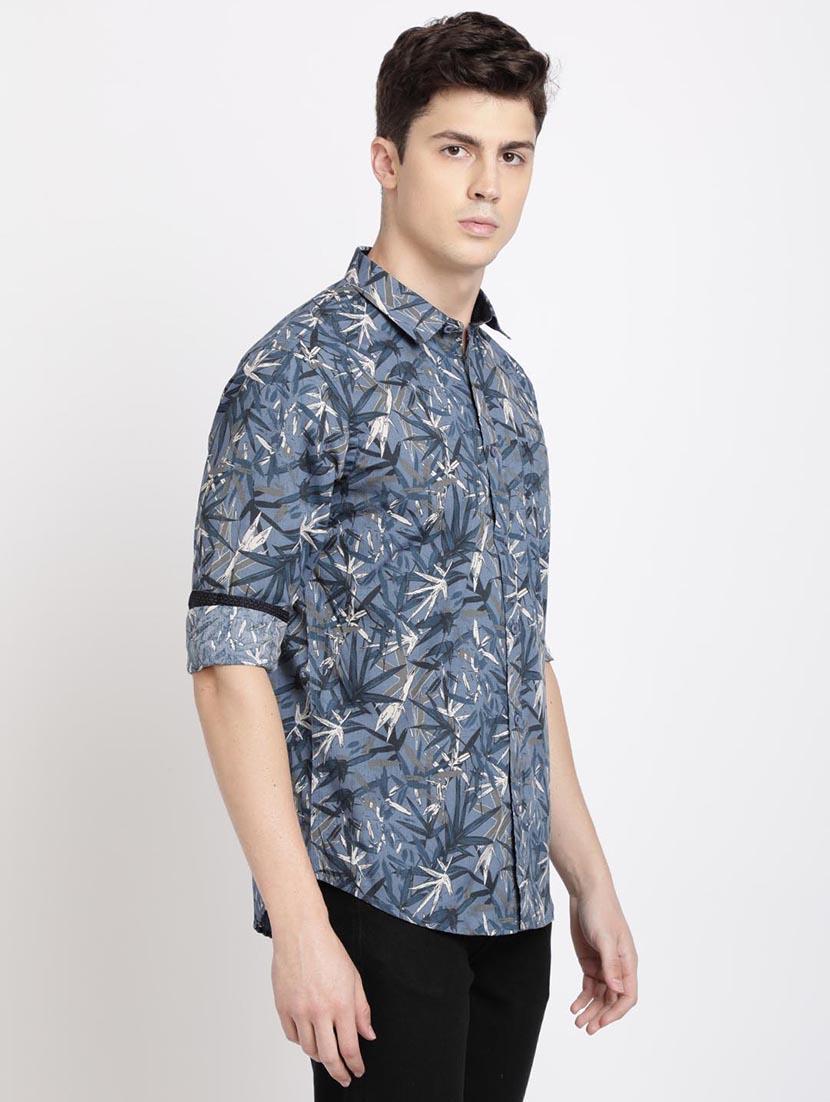 blue printed casual shirt - 17378900 - Zoom Image - 2