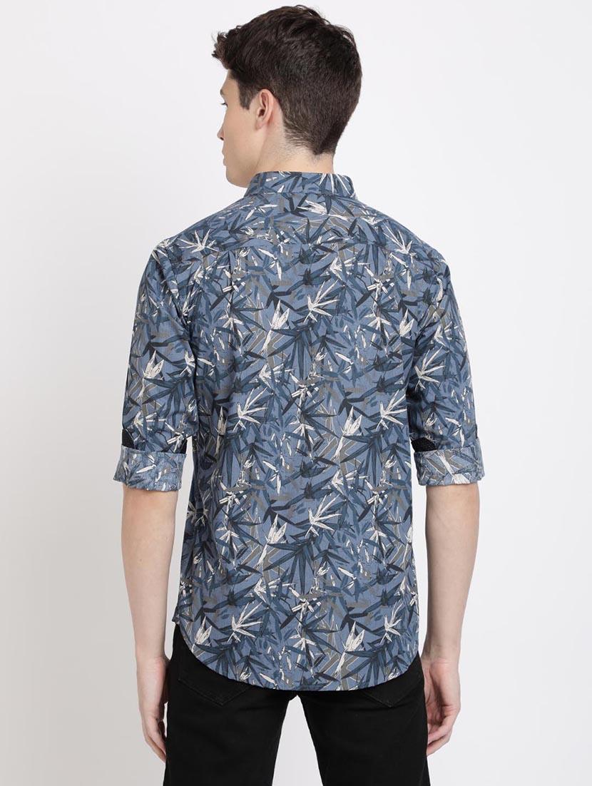 blue printed casual shirt - 17378900 - Zoom Image - 3