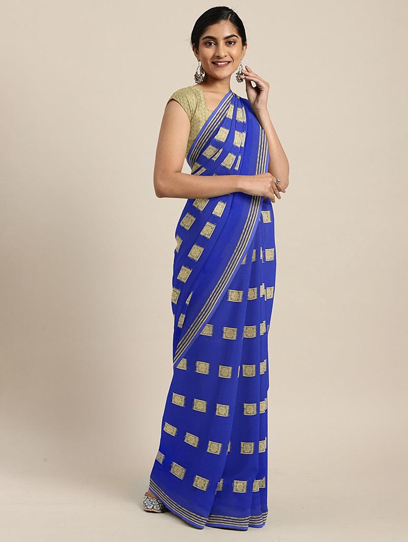 zari work saree with blouse - 17379106 - Zoom Image - 1