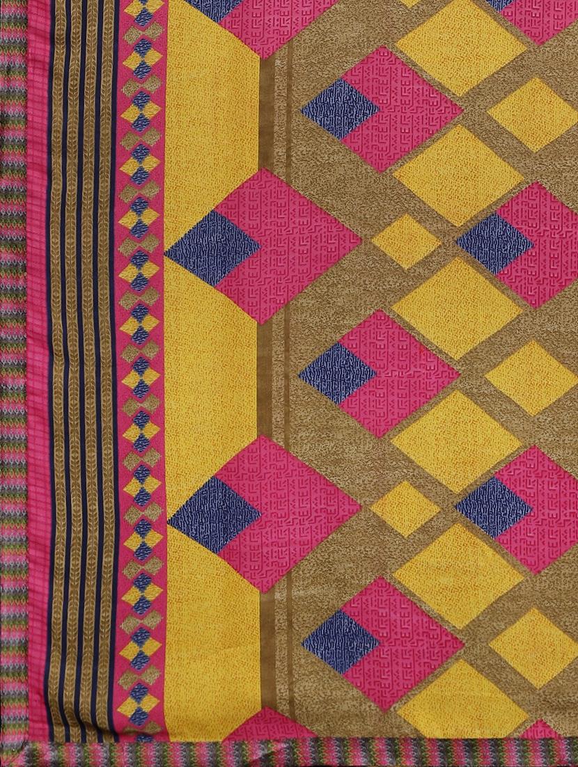 geometrical printed saree with blouse - 17379147 - Zoom Image - 6