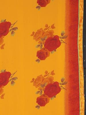 floral printed saree with blouse - 17379156 - Standard Image - 4