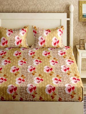 polycotton double bedsheet queen size with 2 pillow cover - 17379180 - Standard Image - 2
