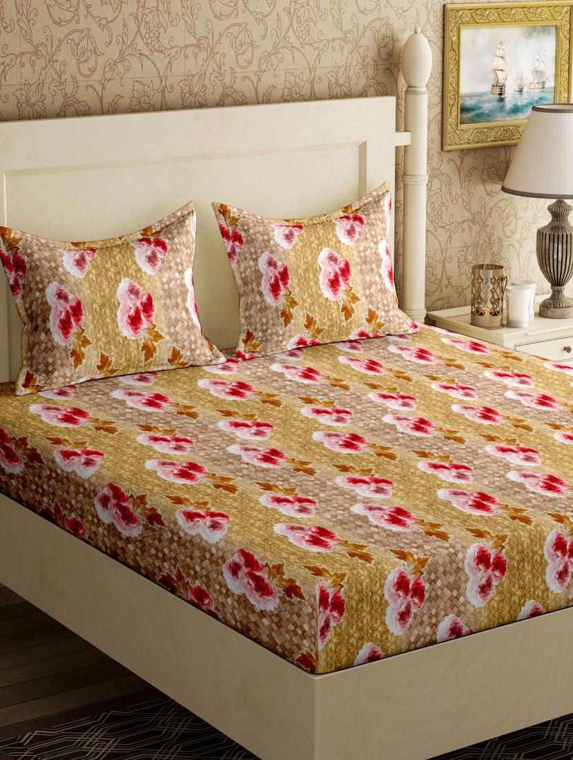 polycotton double bedsheet queen size with 2 pillow cover - 17379180 - Zoom Image - 1