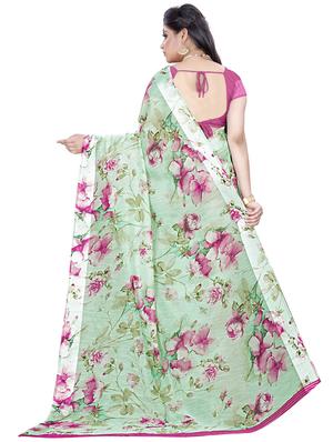 floral woven saree with blouse - 17379575 - Standard Image - 2