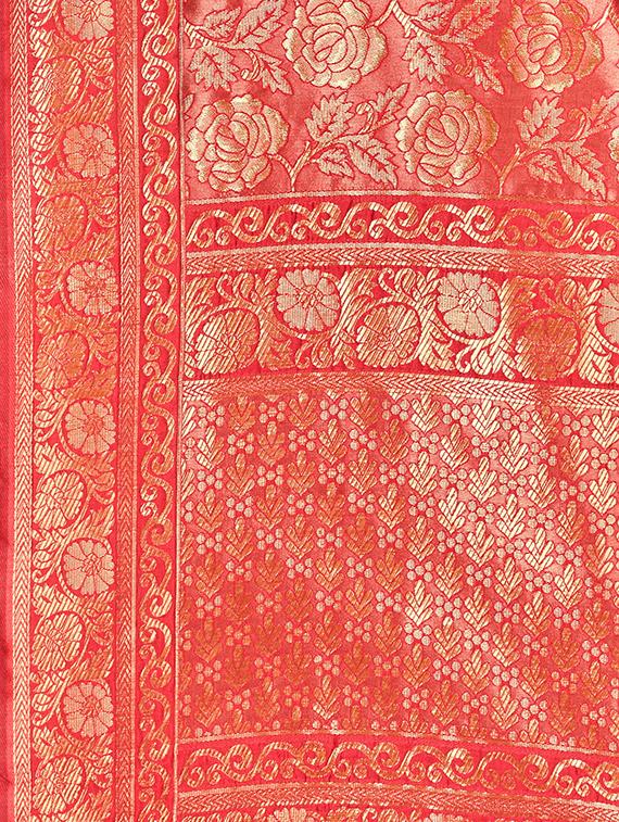 zari work woven saree with blouse - 17379768 - Zoom Image - 3