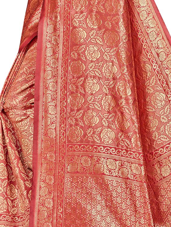 zari work woven saree with blouse - 17379768 - Zoom Image - 4