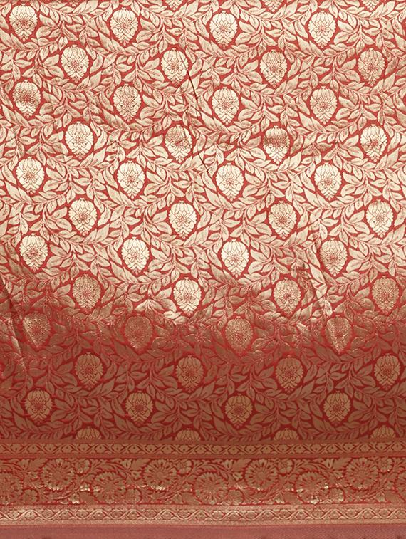 zari work woven saree with blouse - 17379775 - Zoom Image - 4
