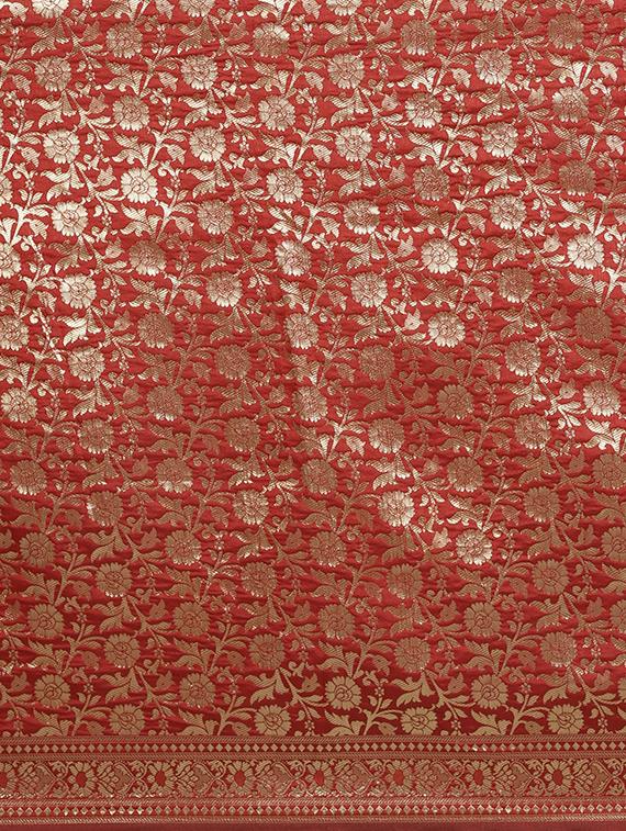 zari work woven saree with blouse - 17379780 - Zoom Image - 3