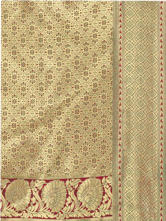 zari work woven saree with blouse - 17379858 - Zoom Image - 3