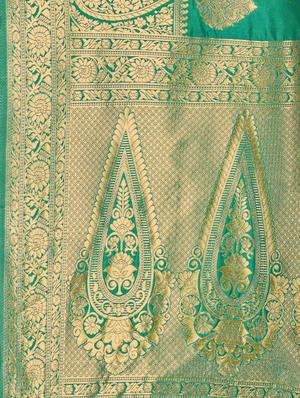 zari work woven saree with blouse - 17379873 - Standard Image - 3