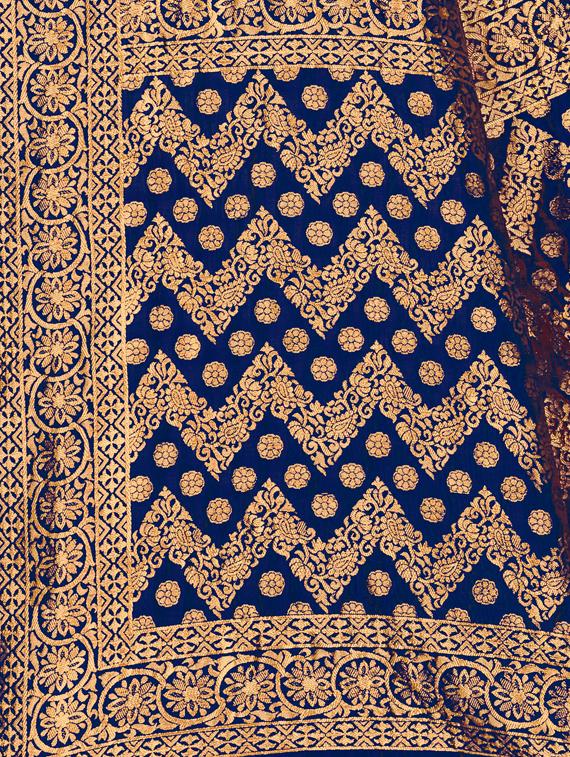 zari work woven saree with blouse - 17379875 - Zoom Image - 3