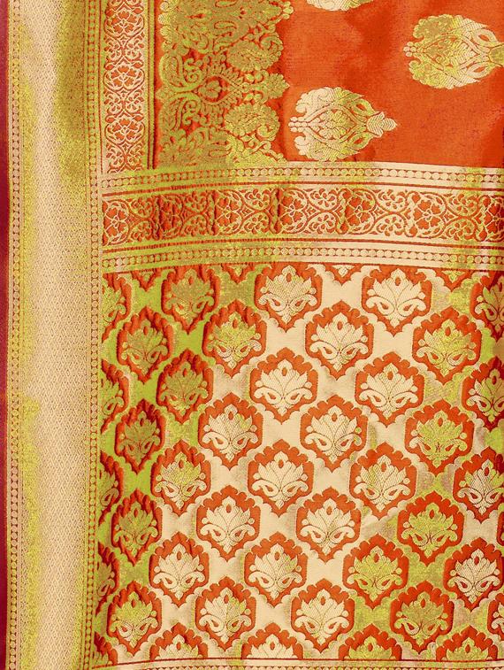 zari work woven saree with blouse - 17379878 - Zoom Image - 3