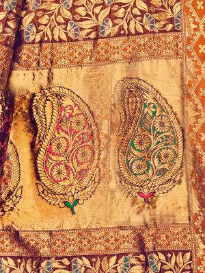 zari work woven saree with blouse - 17379892 - Standard Image - 3