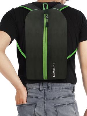 green polyester backpack - 17380080 - Standard Image - 5