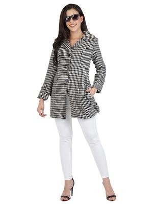 houndstooth wool pea coat - 17380269 - Standard Image - 4