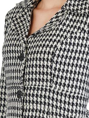 houndstooth wool pea coat - 17380269 - Standard Image - 5