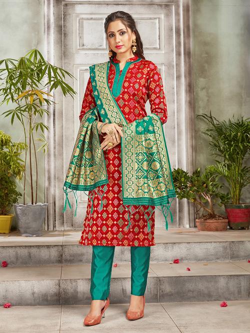 self design unstitched suit - 17380618 - Standard Image - 1