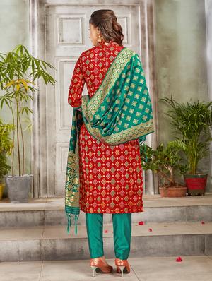 self design unstitched suit - 17380618 - Standard Image - 2