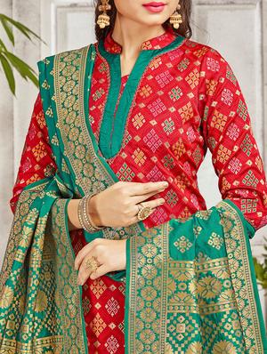 self design unstitched suit - 17380618 - Standard Image - 3