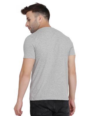 grey chest print t-shirt - 17380663 - Standard Image - 3