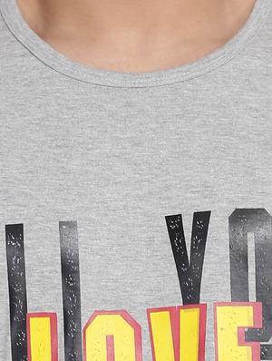 grey chest print t-shirt - 17380663 - Standard Image - 4