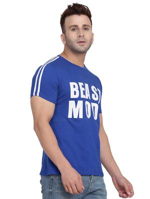 blue chest print t-shirt - 17380668 - Standard Image - 2