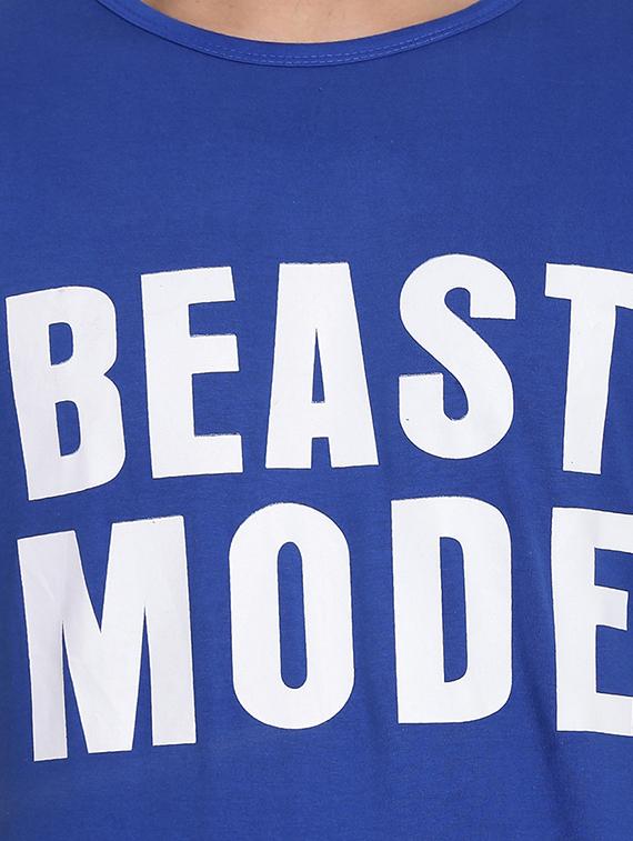 blue chest print t-shirt - 17380668 - Zoom Image - 4