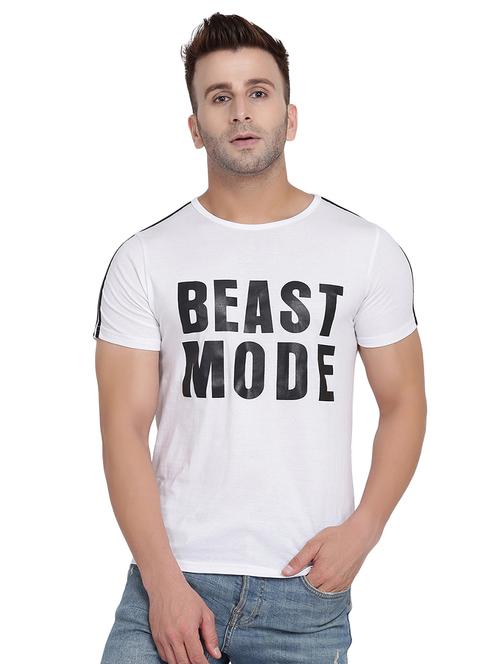blue chest print t-shirt - 17380669 - Standard Image - 1