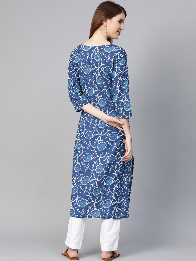 gota patti straight kurta - 17380731 - Zoom Image - 3
