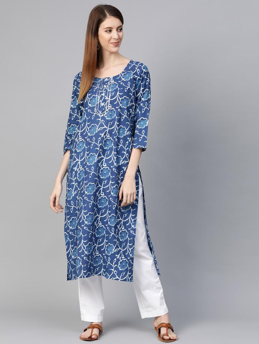 gota patti straight kurta - 17380731 - Zoom Image - 4